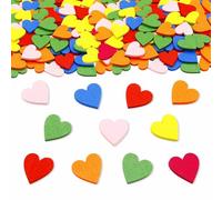 ParPix Pack of 100 Colourful Wooden Hearts Wedding Confetti
