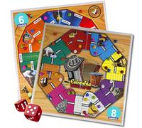 PARQUES Colombiano MAGNÉTICO 8/6 JUGADORES 50x50 CM Doble cara plegable para viajes. Parcheesi parchis Ludo Board Game 8 Players Original juego de mesa Colombiano Wooden Colombian Parks Gifts