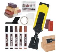 Parquet Repair Kit For Wood Parquet - Laminate Flooring Repair Kit, Painted Waterproof Marker With Eleven Colors For Cabinets Craquer Stains.