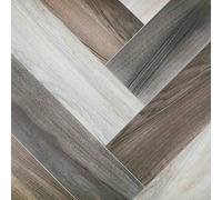 Parquet Wood Style Flash Vinyl Flooring 2.3mm Realistic Foam Backed Lino Slip Resistant (Light Modern Parquet, 4m x 2m)