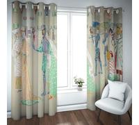PARREN City Style Street Scene Blackout Curtain the Young Couple Famous Painting Prints Room Decor Curtains for Bedroom Living Room Window W72xL90in 2 Panels