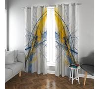 PARREN Contemporary Street Art Style Curtains Abstract Graffiti Window Curtains for Student Bedroom Living Room Small Apartments Noise Reducing W46xL90in 2 Panels
