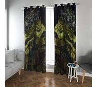 PARREN Still Life Flowers Blackout Curtains Cineraria Famous Painting Prints Door Curtains for Living Room Bedroom Thermal Insulated Extra Long W52xL72in 2 Panels