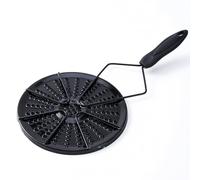 Parrilla para Arepas Colombianas - Arepa Grill for Stovetop & Gas Burner, Heat Diffuser Plate for Even Cooking, Durable Enamel-Coated Iron with Non-Slip Handle - Perfect for Flatbread, Tortilla & More