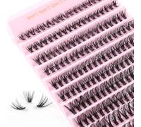 Parriparri Individual Lashes 40D Cluster Lashes 8-16MM DIY Eyelash Extension D Curl Fluffy Eyelashes Individual Cluster