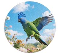 Parrot 1000 Piece Round Puzzle Advanced Level Puzzle Fans Strategic Planning Bird Framing Ready 1000pcs (67.5x67.5cm)