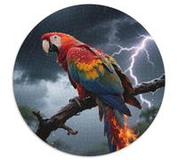 Parrot 1000 Piece Round Puzzle For Mind Training Family Inclusion Fine Motor Skills Team Building Bird Game Night Gathering Centrepiece 1000pcs (67.5x67.5cm)