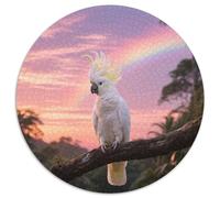 Parrot 1000 Piece Round Puzzle Moderate Challenge Suited for Adults Strategic Thinking Memory Training Bird Relaxation Tool 1000pcs (67.5x67.5cm)