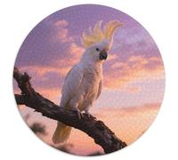 Parrot 1000 Piece Round Puzzle Moderate Challenge Suited for Adults Strategic Thinking Memory Training Bird Relaxation Tool 1000pcs (67.5x67.5cm)