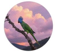 Parrot 1000 Piece Round Puzzle Moderate Complexity All Age Groups Logical Thinking Fun Bird Home Wall Decor Family Bonding 1000pcs (67.5x67.5cm)