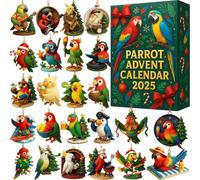 Parrot Advent Calendar 2025-24 Days of Tropical Bird Surprises with Colorful Parrot Toys & Ornaments, Christmas Countdown Calendar for Bird Lovers & Kids, Unique Gift Idea (1PC)