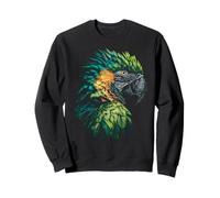 Parrot Animal Lover Bird Graphic Art Motif Design Sweatshirt