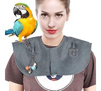 Parrot Anti-Scratch Protection, Parrot Training Shoulder Cape Protector Stand Anti-Scratch Pet Ankle Shoulder Pad Layer Shawl (Bell Pendant)