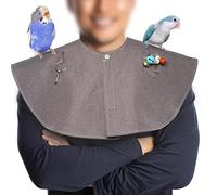 Parrot Anti-Scratch Shoulder Protector Hang Bird Anklet&Toys, Multi-Functional Pet Shoulder Pad Diaper Shawl for Small Medium Parakeets Cockatiels, Sun Conures, Macaws Lovebirds, Finches (Purple)