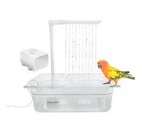 Parrot Automatic Bathtub,Electric Bird Bath for Parrots - Parakeet Shower Fountain with Pump, Indoor Circulating Water Bathtub for African Grey, Cockatiel