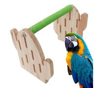Parrot Bass, Bird Stand for Parrots, Solid Wood Play Stand for Birds - Creative Bird Cage Exercise Toy, Perch Playground for Parrots, Budgies, Parakeets, Cockatiels, Si