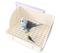 Parrot Bath Bird Shower, Automatic Bird Bath with Pump Large Parrot Tub with Running Fountain for Cage Dual Modes for African Grey, Cockatiel, Budgie, Lovebird