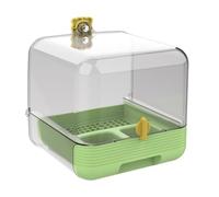 Parrot Bath, Pull-out Parrot Feeder for Cage, 2 in 1 Transparent Bathtub Quick Cleaning Feeder for Yard Outdoors Deck Indoor Inside Pet