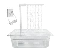 Parrot Bath Tub - Automatic Shower Tub, Bathtub Container | Parrot Bath Box with Faucets, Bird Shower Tub with Adjustable Design, Bath Container Cage Accessory, Parakeet Bathroom Toys for Fun