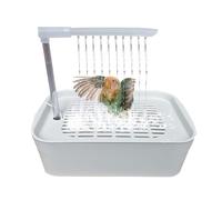Parrot Bathtub: Automatic Bird Shower USB Powered Cockatiel Cage Bath Station Splash Play Grooming Toy | Soft Cleaning Feathers For Small Breeds And Me