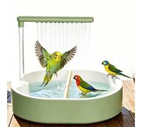 Parrot Bathtub Bird Automatic Bath Shower, Indoor Bird Bath Fountain, Large Bird Shower Parakeet Bath for Cage, Parrot Bird Bath with Anti-Clog Pump & Filter Sponge, for Parakeet, Cockatiel, Lovebird