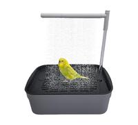 Parrot Bathtub - Parakeet Bath, Automatic Bird Basin, Silent WashTrough, Flowing Spout Rechargeable Avian Gear designed for grooming small companions inside enclosures, supporting cleansing routines