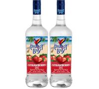 Parrot Bay Rum, Flavoured Strawberry Rum, 70cl, 21% ABV, Natural Strawberry Flavour, Sweet and Refreshing Notes, Produced in the Caribbeans, Ideal for Tropical Cocktails, Gift Idea (Pack of 2)