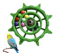 Parrot Bead Spinner Toy - Fun Rotating Windmill Bird Toy, Chew & Bite Interactive Game For Parakeets, Cockatiels, Conures, Lovebirds, Mynas, Pigeons, Sparrows