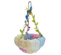Parrot Bed | Conure Bed Mat | Plush Bird Cage Hammock Snuggle Hut Parrot Sleeping Nest for Parakeet Cockatiels Cockatoo Finch Conures