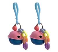 Parrot Bell Toy, Conure Toys Bell - 2 Pieces Cockatiel Bird Chew Toy - Large Cockatiel Chew Toy, Interactive Funny Bird Toy for Creating a Beautiful Around