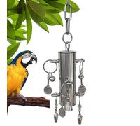 Parrot Bell Toy, Stainless Steel Bird Bell - Perrot Provides Stainless Steel Toy with Bell, Bird Cage Bird Bite Toy,