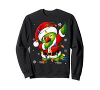 Parrot Bird Christmas Lights Fun Dab Dance Santa Xmas Sweatshirt