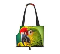 Parrot Bird Close-up Printed pet Shoulder Bag - Foldable Design, Small cat and Dog Travel Bag