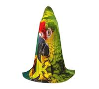 Parrot bird close-up S Printed Halloween Wizard Cape | Themed Party Costume | Adult/Youth Cosplay Cape | Sizes S M L