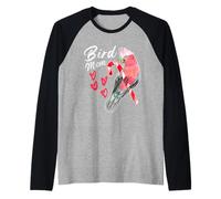 Parrot Bird Mom - Galah Cockatoo Watercolor Raglan Baseball Tee