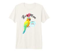 Parrot Bird Mom - Sleepy Sun Conure Watercolor Premium T-Shirt