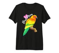 Parrot Bird Mom - Sun Conure Watercolor Premium T-Shirt