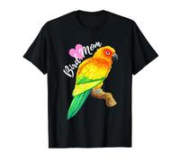 Parrot Bird Mom - Sun Conure Watercolor Value Graphic T-Shirt, Men, Black, M
