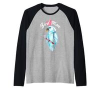 Parrot Bird Mom - Umbrella Cockatoo Watercolor Raglan Baseball Tee