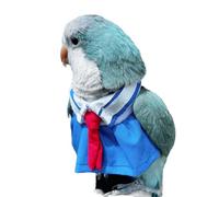 Parrot Bird Supplies,Light Flying Clothes,Summer Lighting Suit With Red Scarf,Comfortable And Suitable For Tiger Skin,Green Cheek Parrot,Little Sun Parrot, Monk Parrot, Lovebird,etc. (B,Medium)