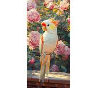 Parrot Birds Diamond Art Kits Adults Large, 5D DIY Diamond Painting Kit for Adults, Full Drill Crystal Art Crafts Painting Picture, Cross Stitch Embroidery Canvas, for Home Wall Decor 50x100cm q-831