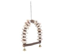 Parrot Biting with Calcium Support, Wood and Cuttlebone | PET Bird Accessory, Wear Resistant Grinding Plaything, Cage Supply, Long Serving Life, Simple Swing Style