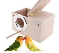 Parrot Breeding Box Wooden Bird Right Opening Incubator Warm House for Finches Bluebirds Sparrows Parakeets Lovebirds Pet Bird House Nest Box Bird Budgie Wood Breeding Box for Parrotlets Mating Box