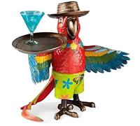 Parrot Butler Drink Serving Statue - Elegant Bird Tray Sculpture for Living Room, Kitchen & Poolside Decor, Unique Home Accent & Gift Idea