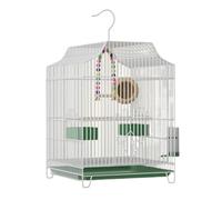 Parrot Cage Birdcage Parrot Cage Metal For Small Size Birds Flight Cockatiel Lovebird Finches Decorative Aviary(White)