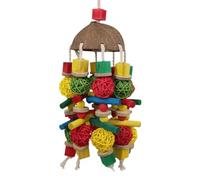 Parrot Cage Bite Toys, With Bite-Resistant Design, 53x16cm, Chewing Bird Toy, Hanging Multicolored Natural Wooden Quaker Parrot Playset, Pet-Safe Material, For Macaws, Parakeets, Cockatiels, Conures