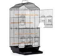 Parrot Cage Black Metal Bird Cage, Portable Travel Parrot Ornamental Birdcage, Hang Cage Suitable for Small and Medium-Sized Birds Breeding Box