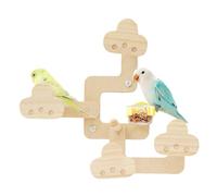 Parrot Cage Climbers, Bird Perch With Bowl, Parrot Exercise Perch 32x28.5x11cm/12.6x11.22x4.33 Inches Encourages Natural Movement/Safe Materials For Trip Travel Play Home