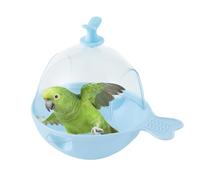 Parrot Cage - Extra Large Transparent Nesting Box Hanging Bath Toy with Double Opening, Cockatiel Accessories, Long Size
