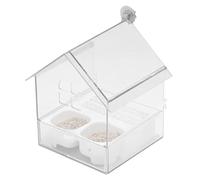 Parrot Cage Feeder - Parrot Feeders Food Container | Transparent Easy Refill Pull-Out External Bird Cage Feeder For Home Dorm Office Apartment Bedroom Living Room